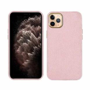 For iPhone 11 Pro Max Plush Roughout PU Phone Case (Pink)