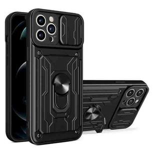 For iPhone 13 Pro Sliding Camshield Card Phone Case (Black)