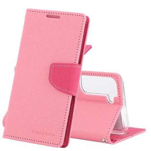 For Samsung Galaxy S22+ 5G GOOSPERY FANCY DIARY Cross Texture Leather Phone Case(Pink)