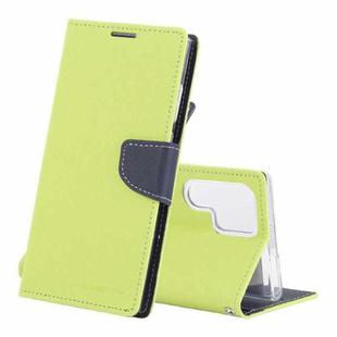 For Samsung Galaxy S22 Ultra 5G GOOSPERY FANCY DIARY Cross Texture Leather Phone Case(Green)