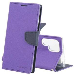 For Samsung Galaxy S22 Ultra 5G GOOSPERY FANCY DIARY Cross Texture Leather Phone Case(Purple)