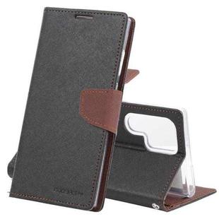 For Samsung Galaxy S22 Ultra 5G GOOSPERY FANCY DIARY Cross Texture Leather Phone Case(Coffee)