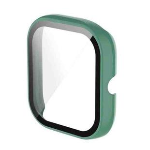 For Amazfit GTS 2 mini PC + Tempered Glass Watch Protective Case(Pine Needle Green)