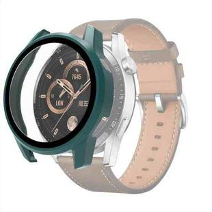 For Huawei Watch GT 3 46mm PC + Tempered Glass Watch Protective Case(Olive Green)