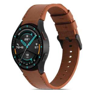For Samsung Galaxy Watch4 40mm/44mm Double-sided Leather Watch Band(Brown)