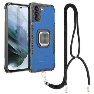 For Xiaomi Mi 11i 5G / Mi 11X / Poco F3 Aluminum Alloy + TPU Phone Case with Lanyard(Blue)