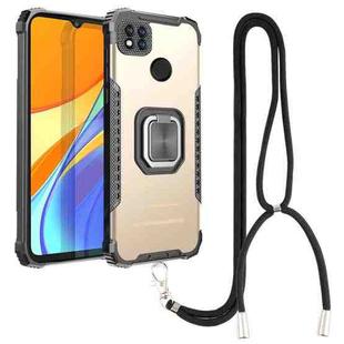 For Xiaomi Redmi 9C / Redmi 9 India Aluminum Alloy + TPU Phone Case with Lanyard(Gold)