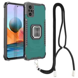 For Xiaomi Redmi Note 10 Pro / Note 10 Pro Max Aluminum Alloy + TPU Phone Case with Lanyard(Green)