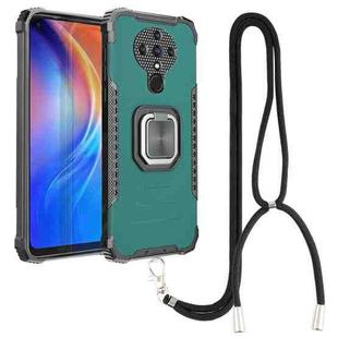 For Tecno Spark 6 Aluminum Alloy + TPU Phone Case with Lanyard(Green)