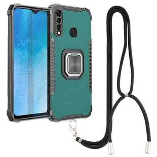 For vivo Y19 Aluminum Alloy + TPU Phone Case with Lanyard(Green)