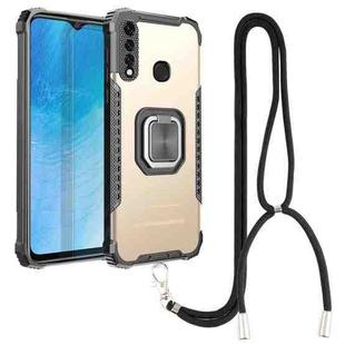 For vivo Y19 Aluminum Alloy + TPU Phone Case with Lanyard(Gold)