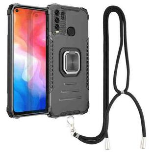 For vivo Y50 / Y30 Aluminum Alloy + TPU Phone Case with Lanyard(Black)