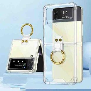 For Samsung Galaxy Z Flip3 5G GKK Shockproof Airbag Phone Case with Ring Holder(Transparent)