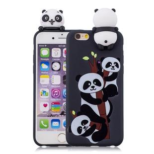 For iPhone 6 Plus Shockproof Cartoon TPU Protective Case(Three Pandas)