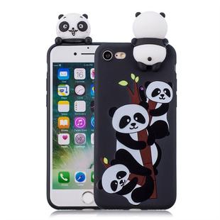 For iPhone 7 / 8 Shockproof Cartoon TPU Protective Case(Three Pandas)