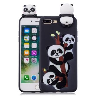 For iPhone 7 Plus / 8 Plus Shockproof Cartoon TPU Protective Case(Three Pandas)