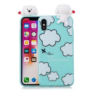 For iPhone X / XS Shockproof Cartoon TPU Protective Case(Clouds)