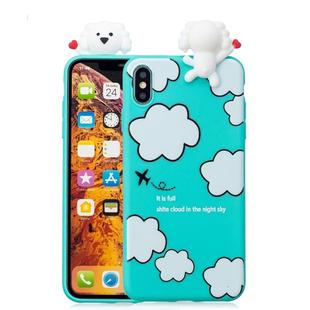 For iPhone XS Max Shockproof Cartoon TPU Protective Case(Clouds)