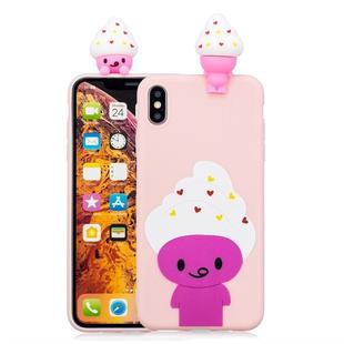 For iPhone XS Max Shockproof Cartoon TPU Protective Case(Ice Cream)
