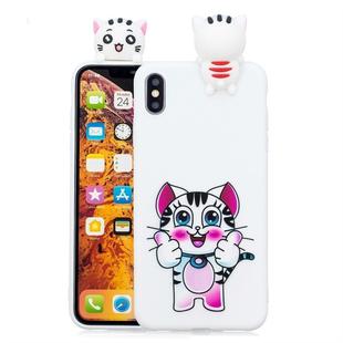 For iPhone XS Max Shockproof Cartoon TPU Protective Case(Cat)