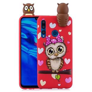 For Huawei Enjoy 9s Shockproof Cartoon TPU Protective Case(Red Owl)