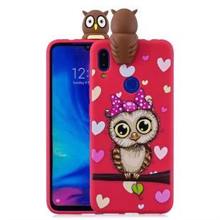 For Xiaomi Redmi 7 Shockproof Cartoon TPU Protective Case(Red Owl)