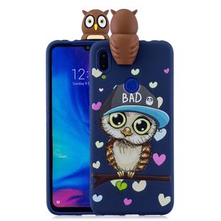 For Xiaomi Redmi Note 7 Shockproof Cartoon TPU Protective Case(Blue Owl)