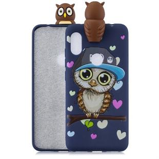 For Xiaomi Redmi Note 6 Shockproof Cartoon TPU Protective Case(Blue Owl)