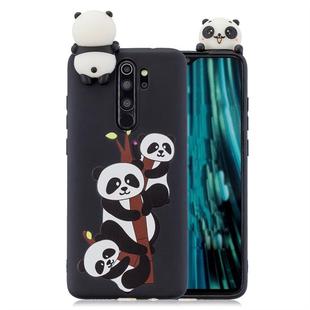 For Xiaomi Redmi Note 8 Pro Shockproof Cartoon TPU Protective Case(Three Pandas)