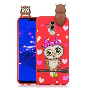 For Huawei Mate 20 Lite Shockproof Cartoon TPU Protective Case(Red Owl)