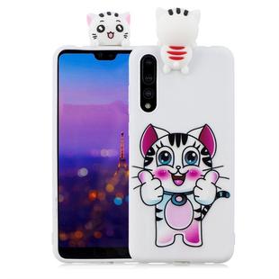For Huawei P20 Shockproof Cartoon TPU Protective Case(Cat)