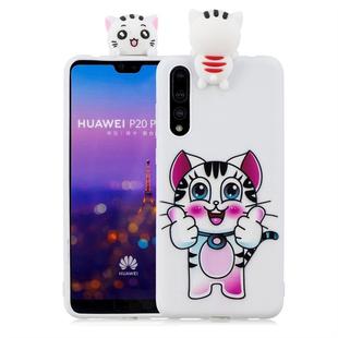 For Huawei P20 Pro Shockproof Cartoon TPU Protective Case(Cat)