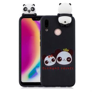 For Huawei P20 Lite Shockproof Cartoon TPU Protective Case(Two Pandas)