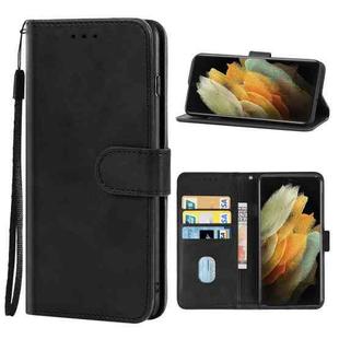 Leather Phone Case For Samsung Galaxy S21 Ultra 5G(Black)
