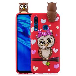 For Huawei P30 Lite Shockproof Cartoon TPU Protective Case(Red Owl)