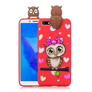 For Huawei Y5 (2018) Shockproof Cartoon TPU Protective Case(Red Owl)