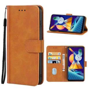 Leather Phone Case For Samsung Galaxy M11(Brown)