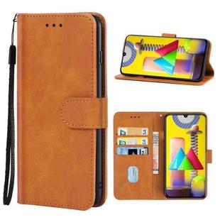 Leather Phone Case For Samsung Galaxy M31(Brown)