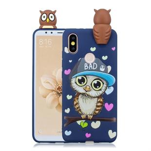 For Huawei Y6 (2019) Shockproof Cartoon TPU Protective Case(Blue Owl)