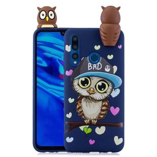 For Huawei Y7 (2019) Shockproof Cartoon TPU Protective Case(Blue Owl)