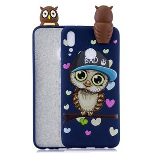 For Huawei Y9 (2019) Shockproof Cartoon TPU Protective Case(Blue Owl)