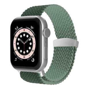 Nylon Braid Watch Band For Apple Watch Series 8&7 41mm / SE 2&6&SE&5&4 40mm / 3&2&1 38mm(Dark Olive Green)