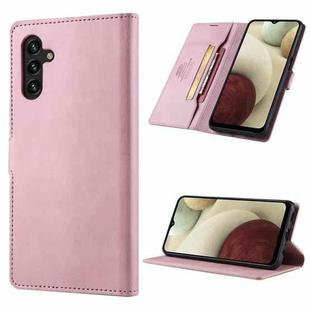 For Samsung Galaxy A13 5G TAOKKIM Calf Texture Leather Phone Case(Pink)