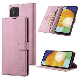 For Samsung Galaxy A53 5G TAOKKIM Calf Texture Leather Phone Case(Pink)