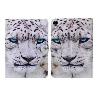 Colored Drawing Horizontal Flip Leather Tablet Case For iPad mini 6(White Leopard)