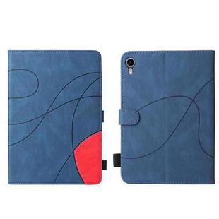 Dual-color Splicing Horizontal Flip Leather Tablet Case For iPad mini 6(Blue)
