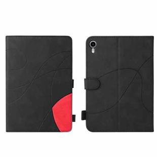 Dual-color Splicing Horizontal Flip Leather Tablet Case For iPad mini 6(Black)