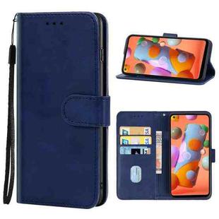 Leather Phone Case For Samsung Galaxy A11(Blue)