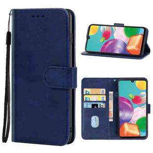 Leather Phone Case For Samsung Galaxy A41 SC-41A(Blue)