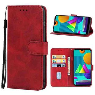 Leather Phone Case For Samsung Galaxy M01(Red)